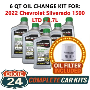 Complete Oil Change Kit — Chevy Silverado & GMC Sierra (5W-30 Synthetic + Filter + Drain Plug Gasket)