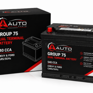 Group 75 Dual Terminal Battery — 540 CCA — Chevy & Ford Cars/SUVs